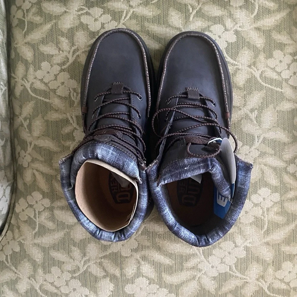Hey Dude Bradley Classic Boots Mens 8‎ Walnut Brown Casual Pull On Walking NWT